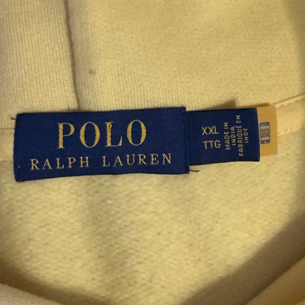 1707 | Polo Ralph Lauren Collegiate Logo Fleece Pullover Hoodie Yellow Mens XXL